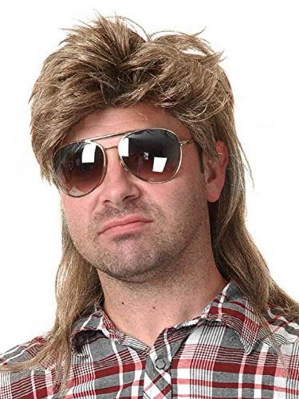 Mullet Wigs for Men 80s Costumes Fancy Party Accessory Cosplay Halloween Wig